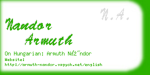 nandor armuth business card